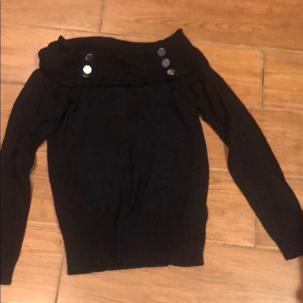 Black off the shoulder sweater